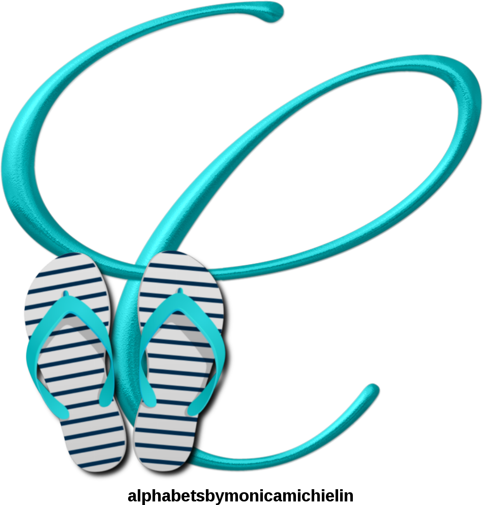 Alfabeto Azul E Chinelo Png, Blue Alphabet And Sliper Clipart (1050x1050), Png Download