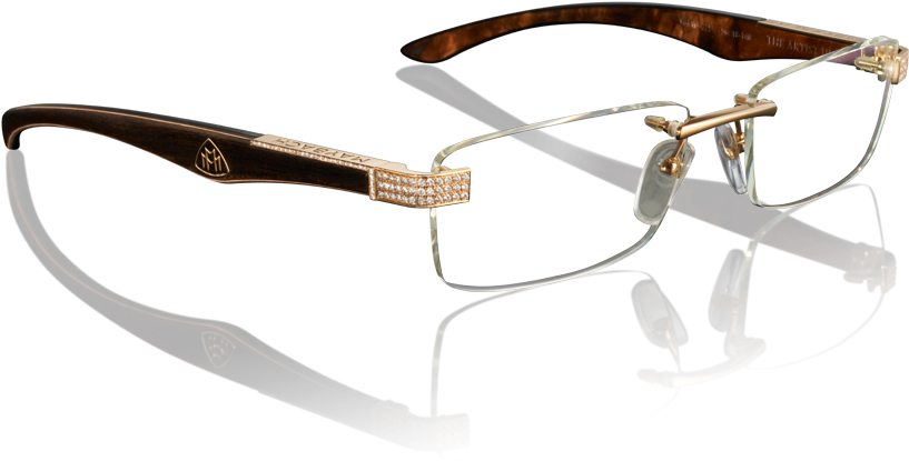 The Artist Iii Yellow Gold - Maybach Glasses Clipart (1000x553), Png Download