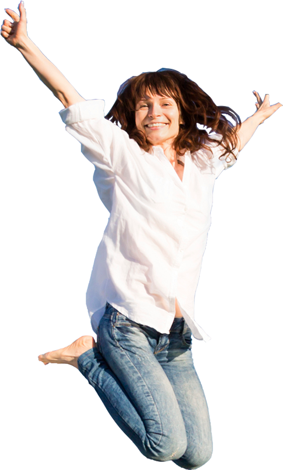 Jumping Woman Png Clipart (816x1005), Png Download