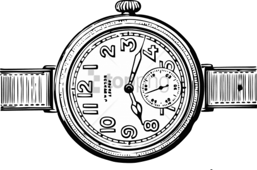 Free Png Vintage Watch Graphic Png Image With Transparent - Analog Watch Clipart (850x563), Png Download