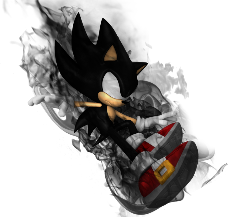 Dark Form - Dark Super Sonic 3d Clipart (800x715), Png Download