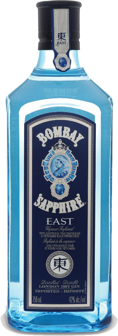 Bombay Sapphire East Clipart (380x1082), Png Download