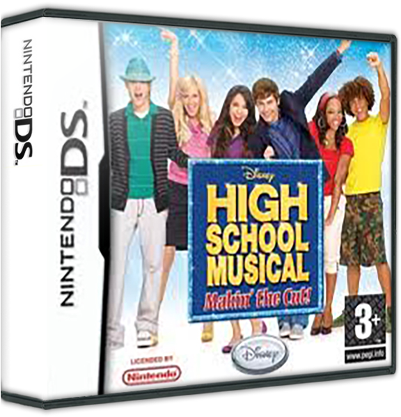Front High School Musical Makin' The Cut - High School Musical Nintendo Ds Clipart (587x598), Png Download
