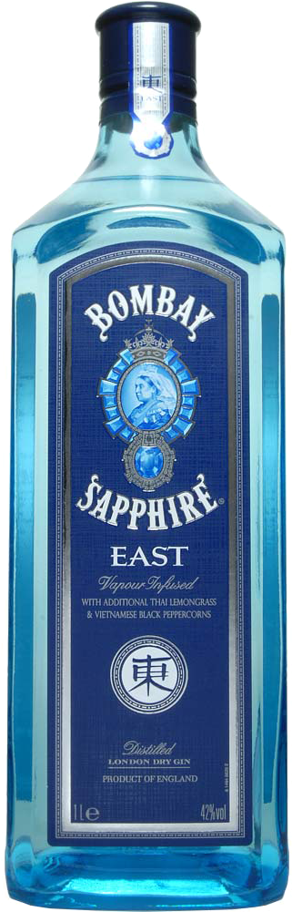 Bombay Sapphire East Bottle , Png Download - Bombay Sapphire East Clipart (321x1001), Png Download