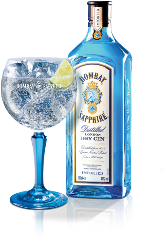 Foto Gin - Bombay Sapphire Clipart (696x697), Png Download