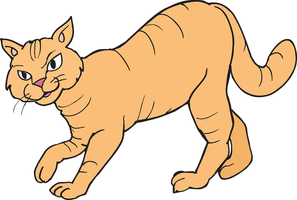 Cat Walking Animal Hunting Predator Stalking - Clipart Cat - Png Download (960x647), Png Download