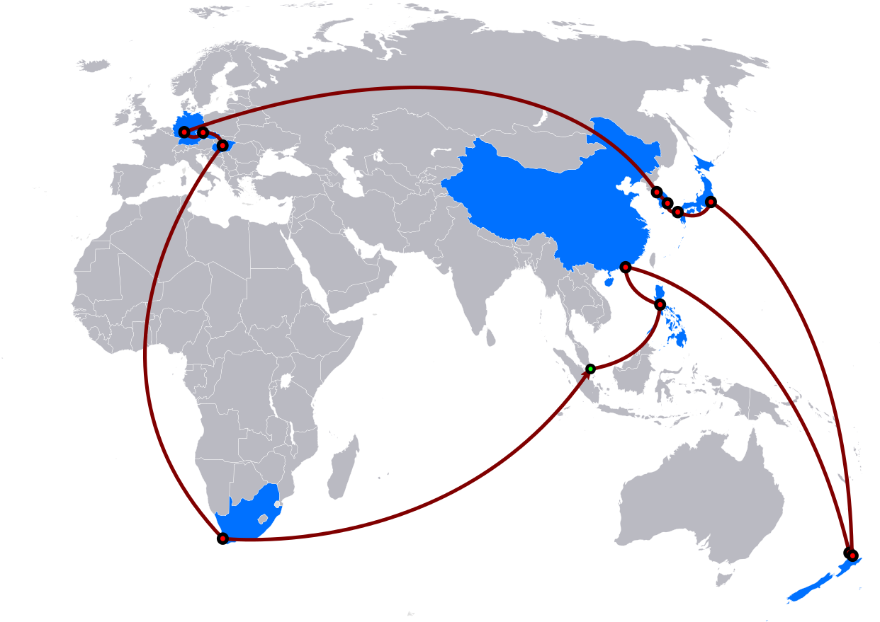 The Amazing Race Asia 2 Map - Zambia China Clipart (1280x1006), Png Download