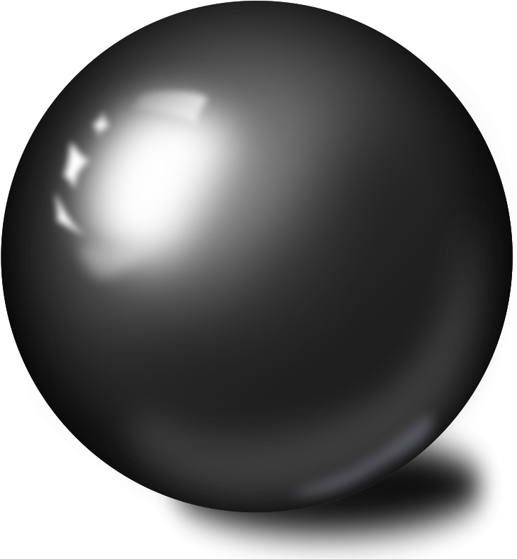3d Black Ball Png Clipart (800x800), Png Download