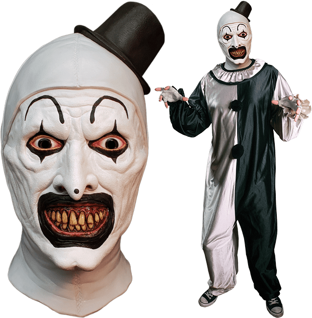 Sold Separately, The Mask And Costume Are Going For - Art The Clown Mask Trick Or Treat Studios Clipart (620x632), Png Download