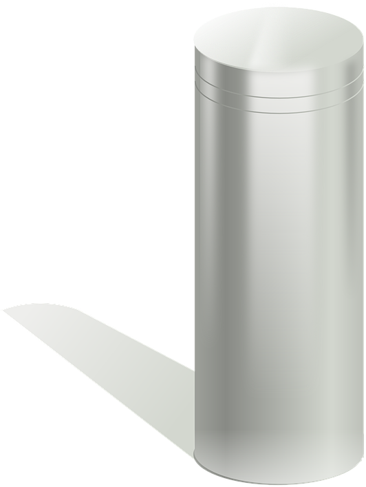 Cylinder Metal Tube - Silinder Logam Clipart (536x720), Png Download