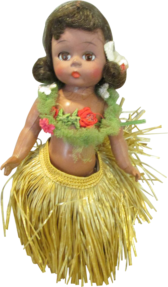 Rare 1966 Madame Alexander Wendy Doll In Hula Skirt - Hula Clipart (1121x1121), Png Download