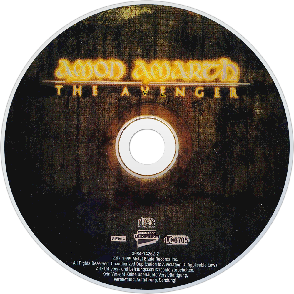 Amon Amarth The Avenger Cd Disc Image - Verkehrsschilder Clipart (1000x1000), Png Download
