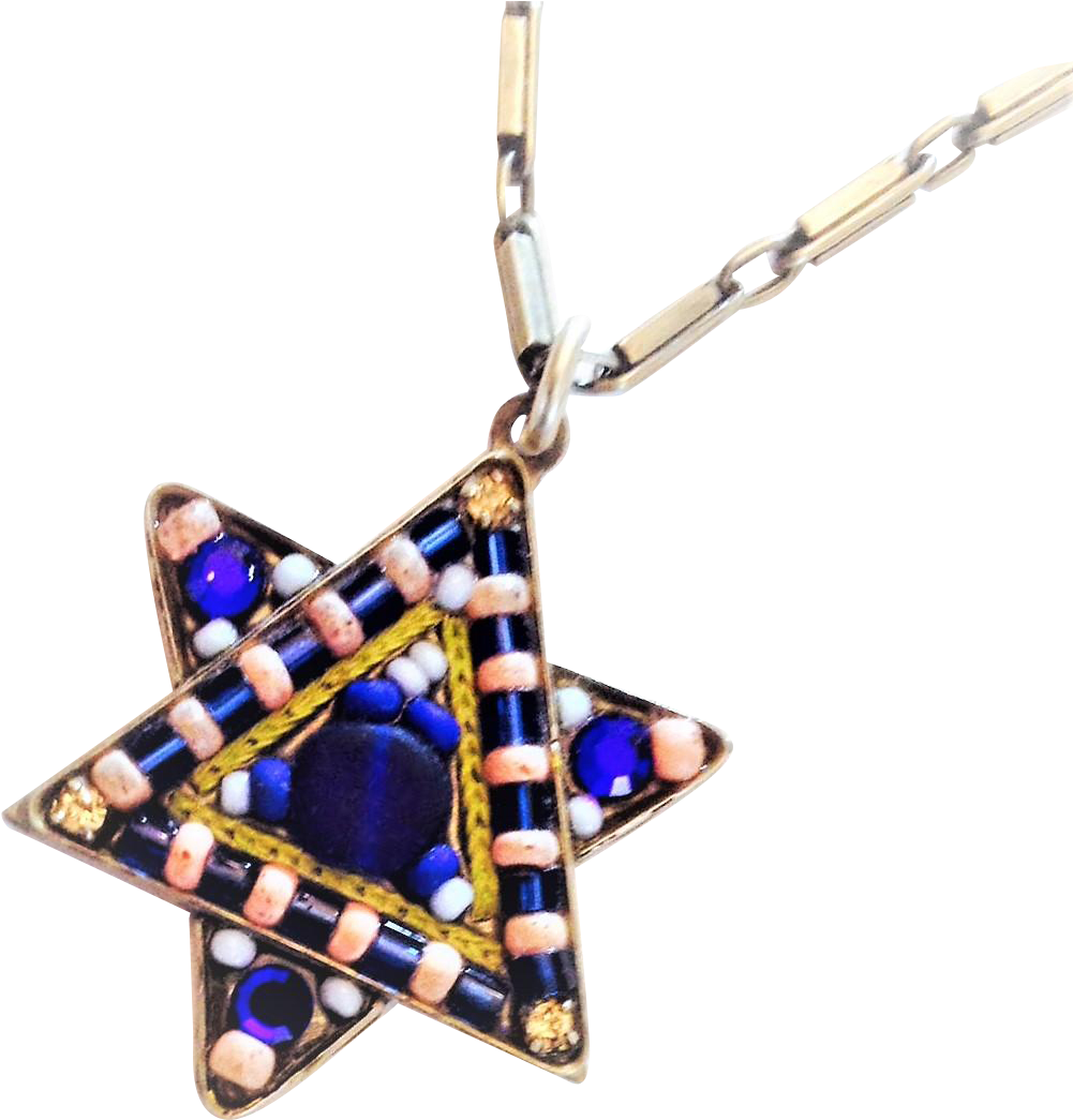 Vintage Colorful Star Of David Swarovski Crystals And - Locket Clipart (1044x1044), Png Download