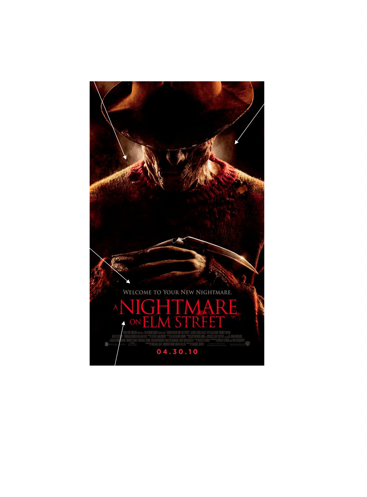 A Nightmare On Elm Street Film Poster Analysis - Affiche Nightmare On Elm Street Clipart (1179x1596), Png Download