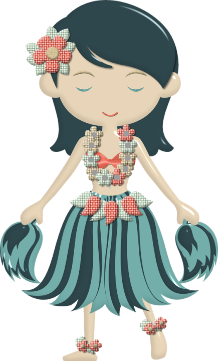 Aloha Tropical Cards Pinterest And Dolls Ⓒ - Hawaii Dress Clip Art - Png Download (435x720), Png Download