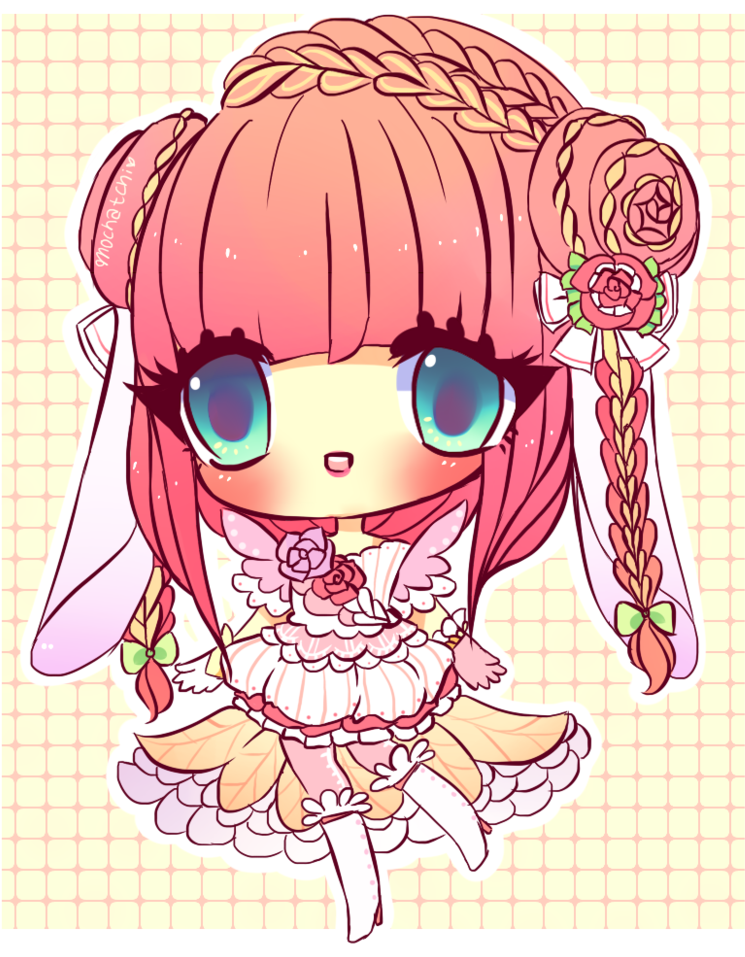 Cotton Cloud- Rose Bunny By Mochatchi - Cartoon Clipart (811x986), Png Download