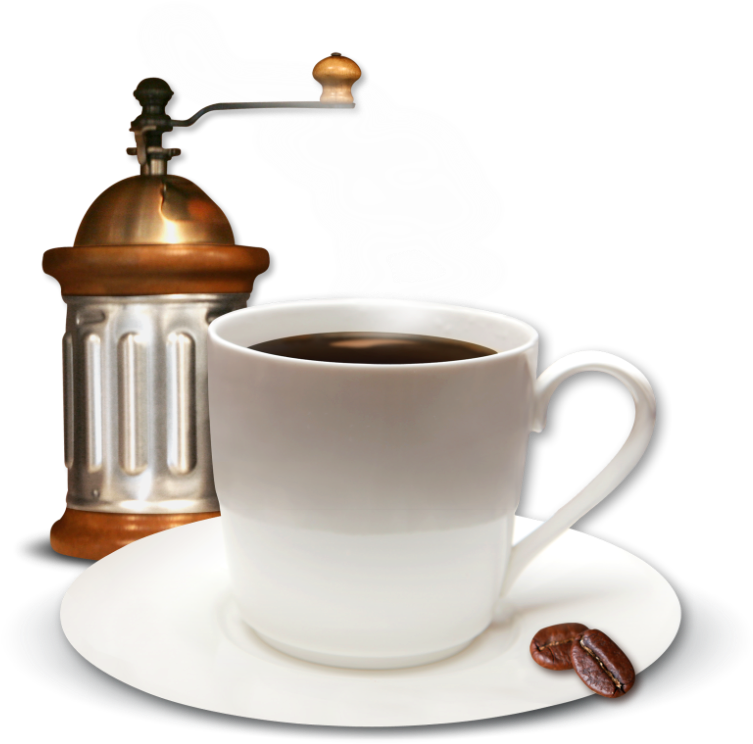 Cup Of Coffee And Coffee Mill Png Clipart Picture - سكرابز قهوة Png Transparent Png (789x814), Png Download