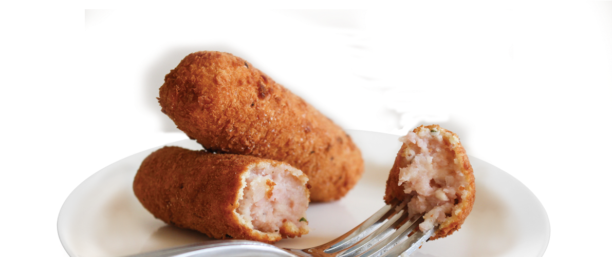 Croquetas De Jamon - Cuban Ham Croquettes Clipart (1200x500), Png Download