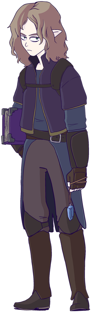 Seren, Half-elf Warlock For The Dnds - Cartoon Clipart (848x1200), Png Download