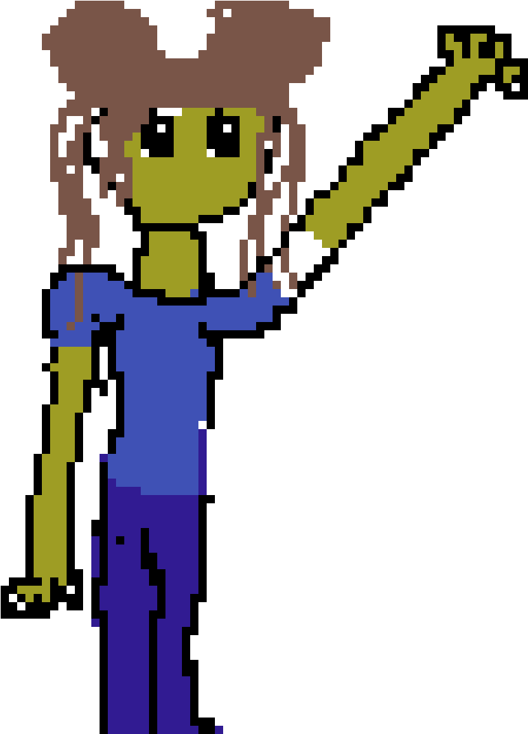 Drawing Of A Person Waving - Cartoon Clipart (1200x1200), Png Download