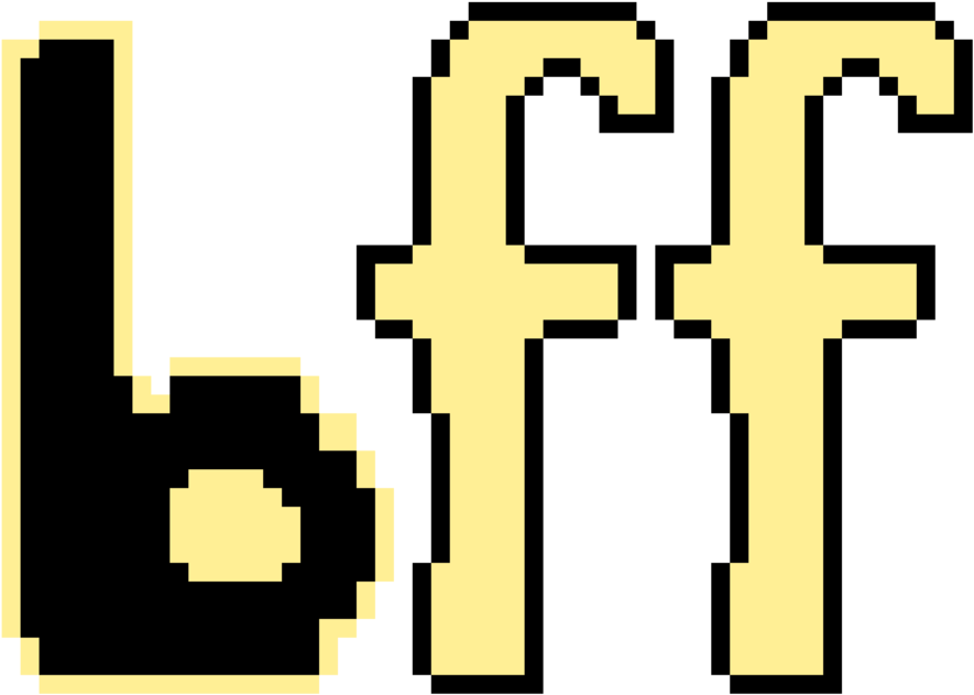 Bff Title - Pac Man Gif Png Clipart (1000x690), Png Download