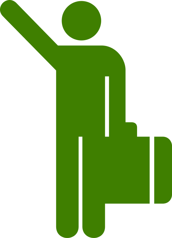 Man Waving For Taxi - Men Symbol Clipart (600x830), Png Download