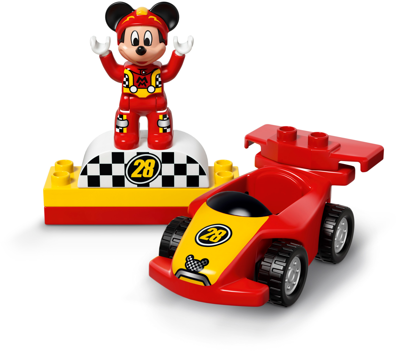 Mickey Racer - Mickey Roadster Racers Lego Clipart (2400x1800), Png Download