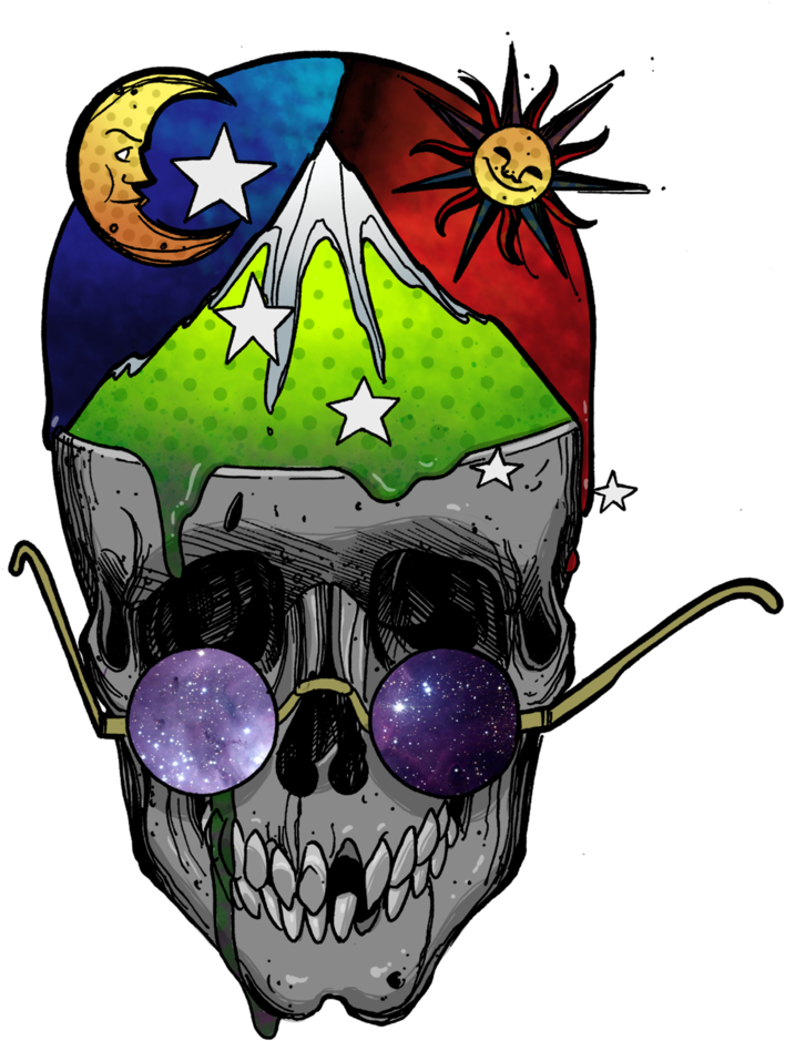 Photo Caveira Ok 2 Zpsmlpakjb7 - Psychedelic Art On Shirts Clipart (744x1024), Png Download