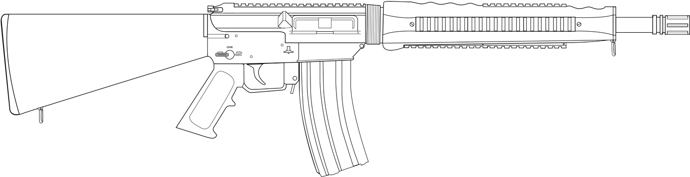 Image - Firearm Clipart (1376x472), Png Download