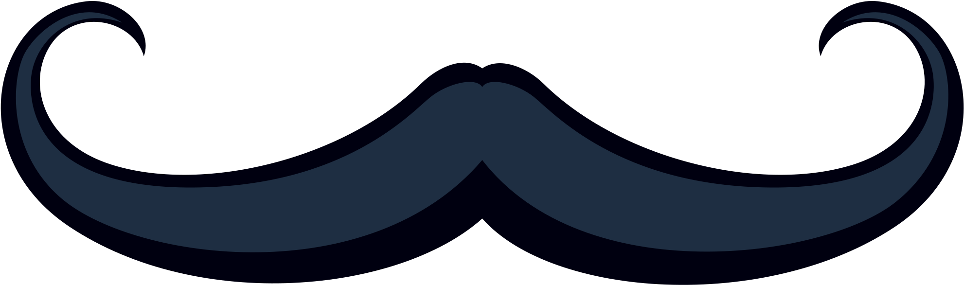 Vintage Mustache Nálepka Od Uživatele Twitterověřený Clipart (2048x2048), Png Download