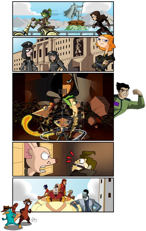 The Legend Of Teen Phineas - Cartoon Clipart (500x791), Png Download