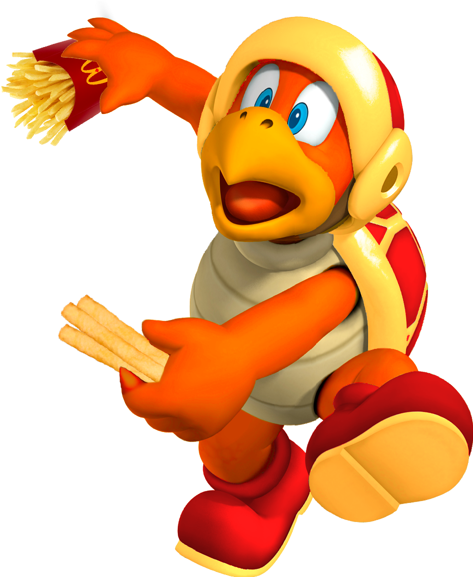 French Fry Bro - Mario Character Hammer Bro Clipart (947x1154), Png Download