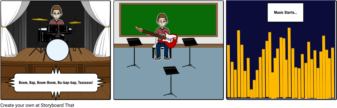 Drum Solo Part - Cartoon Clipart (1164x385), Png Download