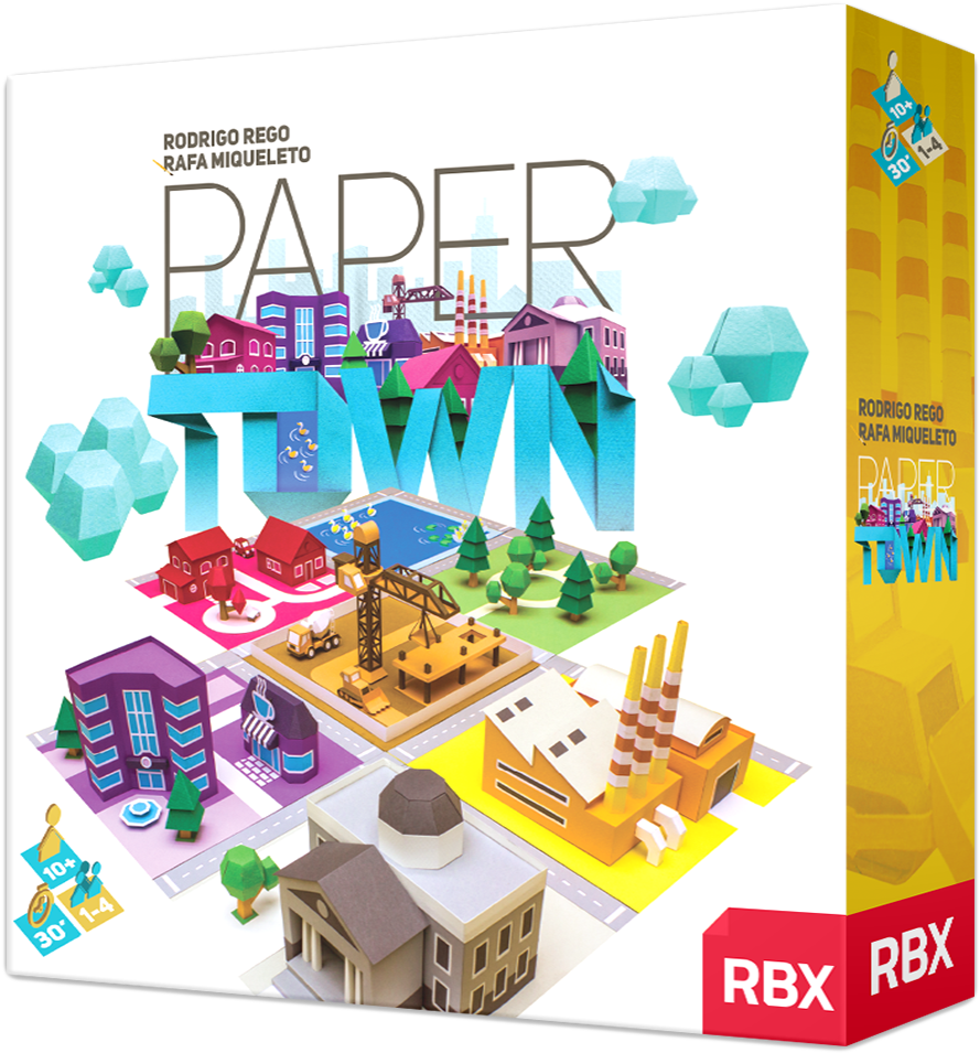 The Peaceful Village Of Papertown Is Expanding Like - Paper Town Board Game Clipart (1000x1000), Png Download