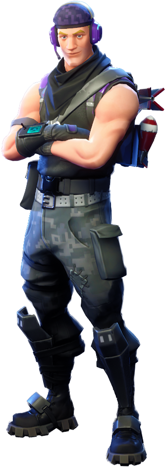 Download Png - Fortnite Skins Png Black Night Clipart (1100x1100), Png Download