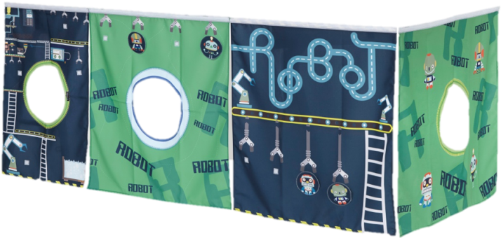 Play Curtain - Robot - Curtain Clipart (800x600), Png Download