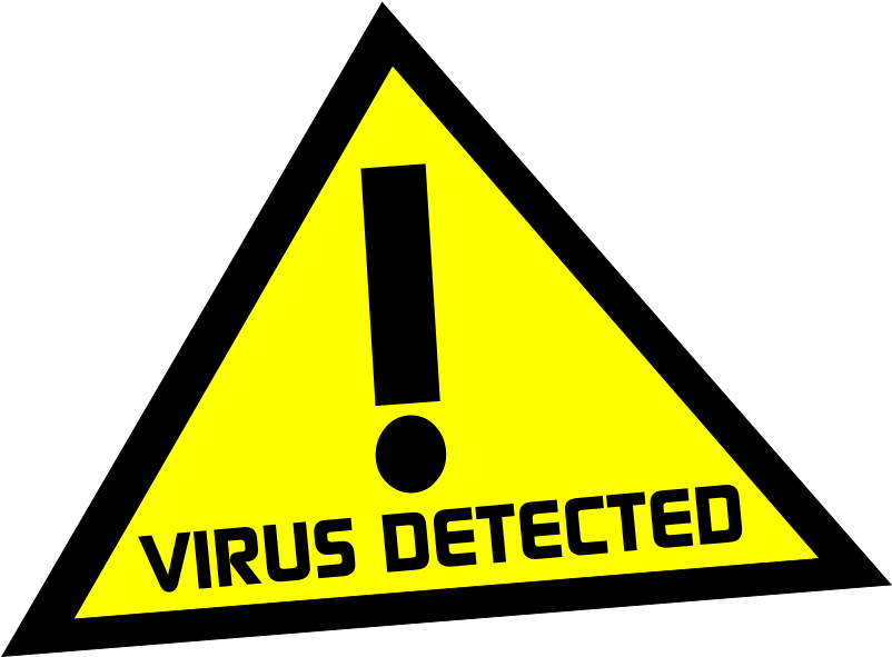 Ignore Words - Virus Detected Clipart (801x599), Png Download