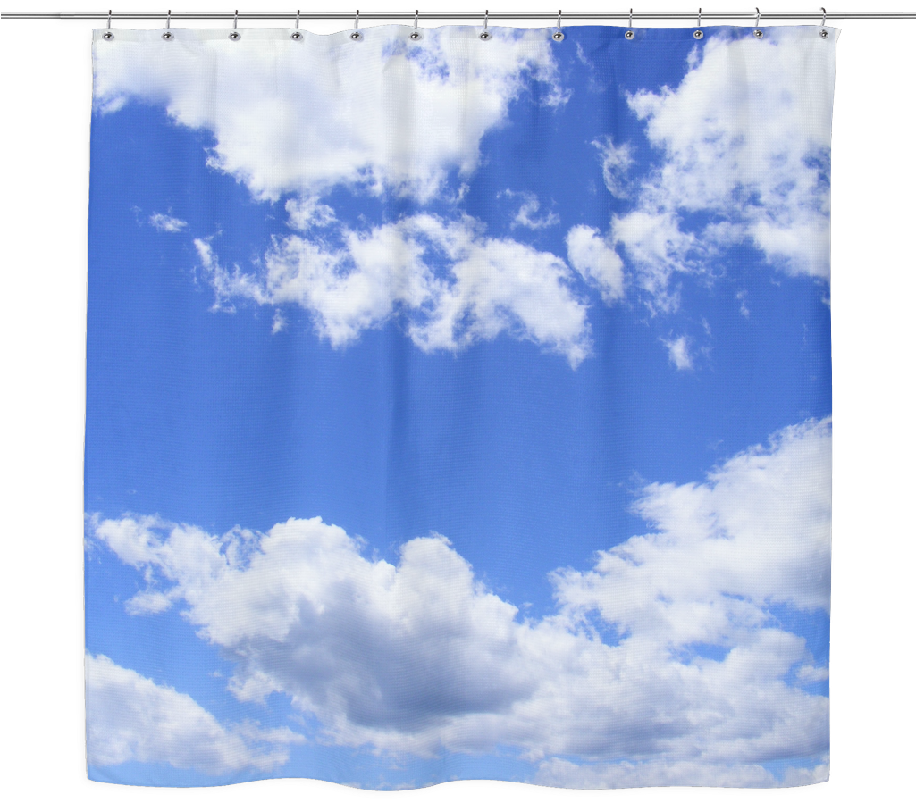 Blue Sky White Clouds Shower Curtain - Sky Colors Clipart (1024x1024), Png Download