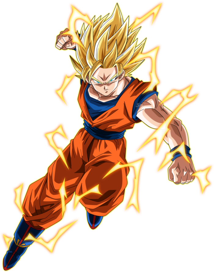 Goku Super Saiyajin 2 300 Millones Goku Super Saiyajin - Dragon Ball Goku Ssj2 Clipart (883x904), Png Download