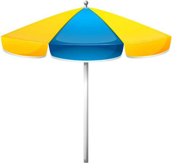 Beach Umbrella Vector Png Clipart (600x568), Png Download