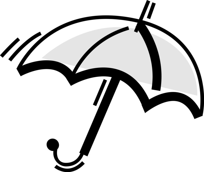 Vector Illustration Of Umbrella Or Parasol Provides Clipart (828x700), Png Download