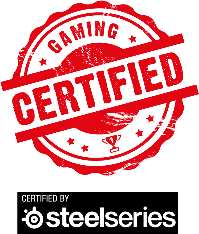 Certified By Steelseries - Gaming Certified Logo Png Clipart (674x790), Png Download