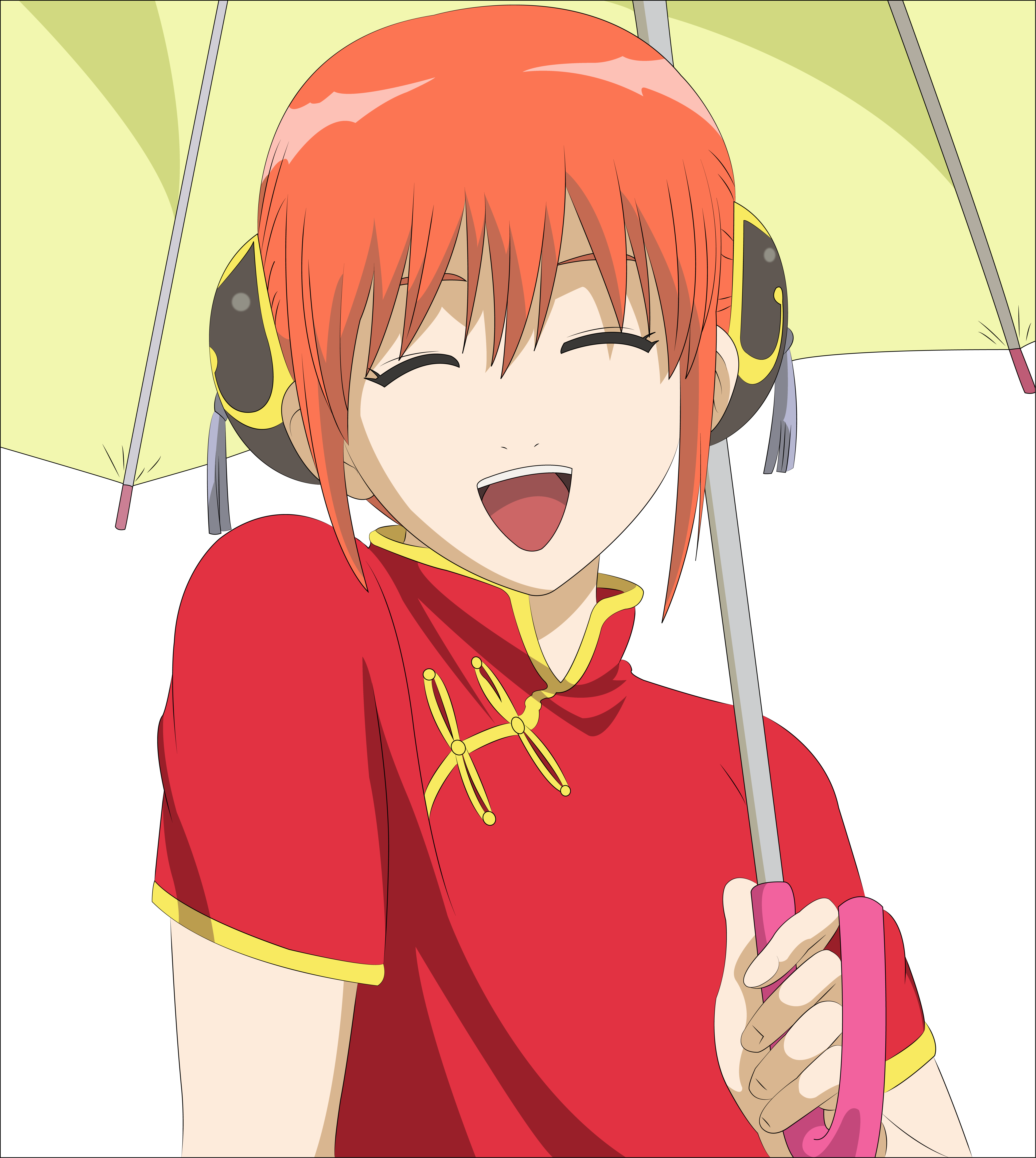 Download Png - Gintama Kagura Png Clipart (5950x6654), Png Download