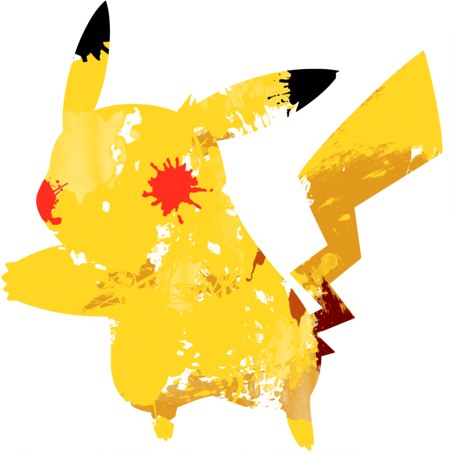 Paint Splatter Graphics - Pikachu Homer Clipart (1024x1024), Png Download