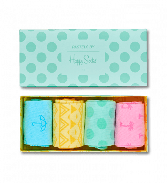 Happy Socks Pastel Gift Box Clipart (548x600), Png Download