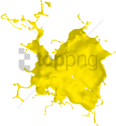 Free Png Yellow Paint Splash Png Png Image With Transparent - Real Paint Png Clipart (850x638), Png Download