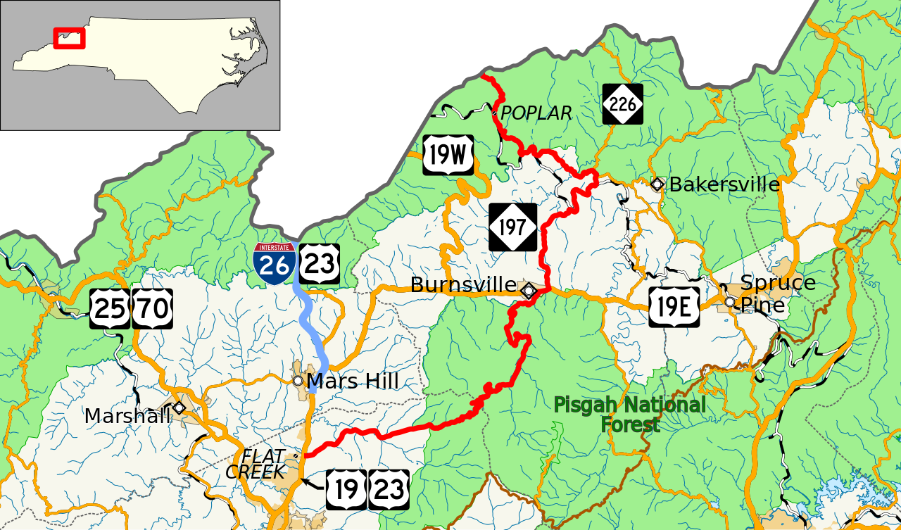 Nc 197 Map - Nc Highway 197 Clipart (1280x753), Png Download