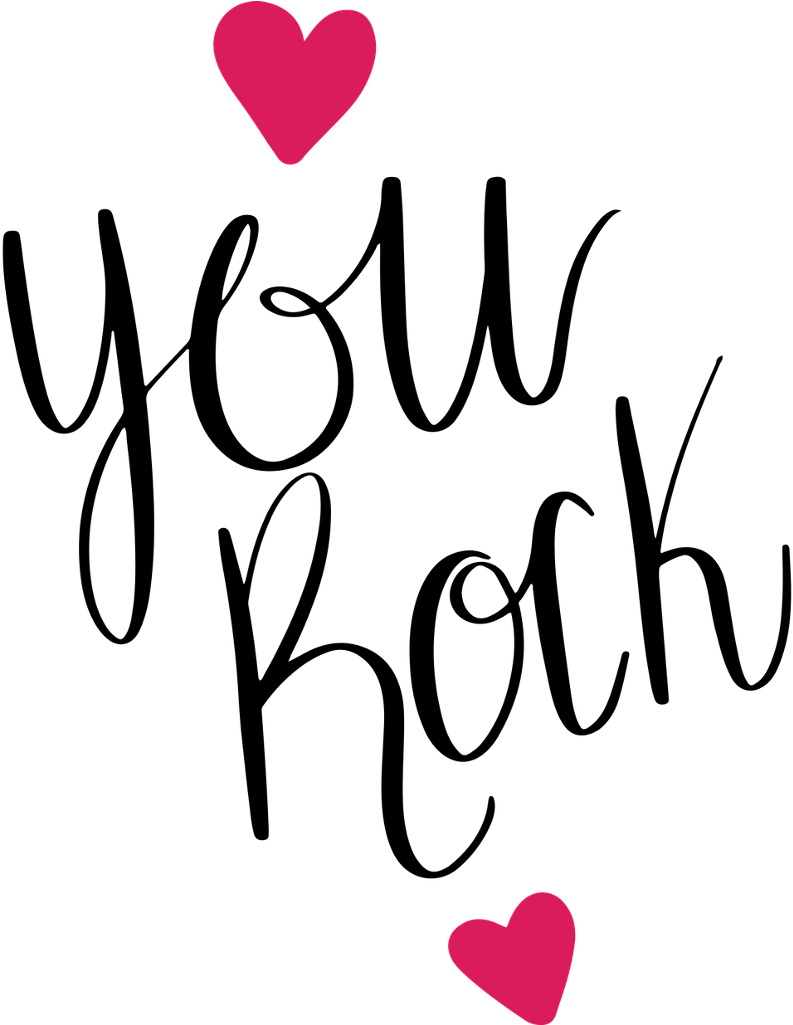Ftestickers Text Heart Rock Yourock Freetoedit - You Are A Rockstar Clipart - Png Download (793x1025), Png Download