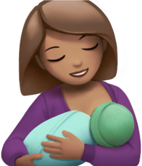Share Using Facebook - Breastfeeding Mom Emoji Clipart (541x631), Png Download