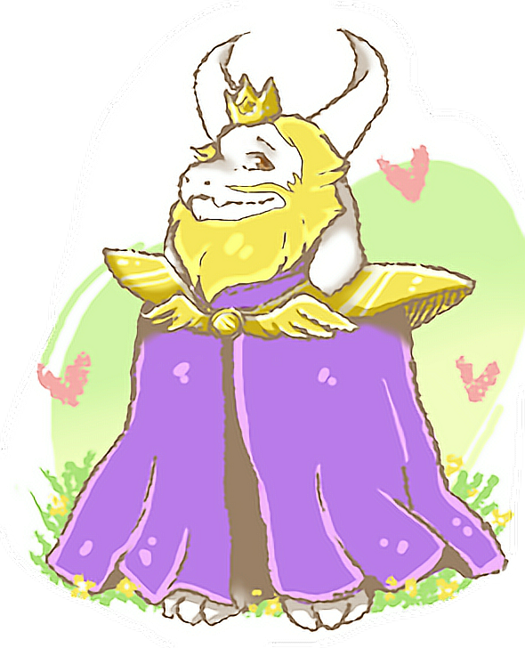 #undertale #asgore #king #tobyfox #freetoedit - Cartoon Clipart (590x728), Png Download
